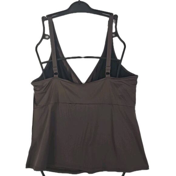 Coco Reef Tankini Top 40DD Bra Size Brown Swimsuit Tank Top NWT. - Picture 5 of 16
